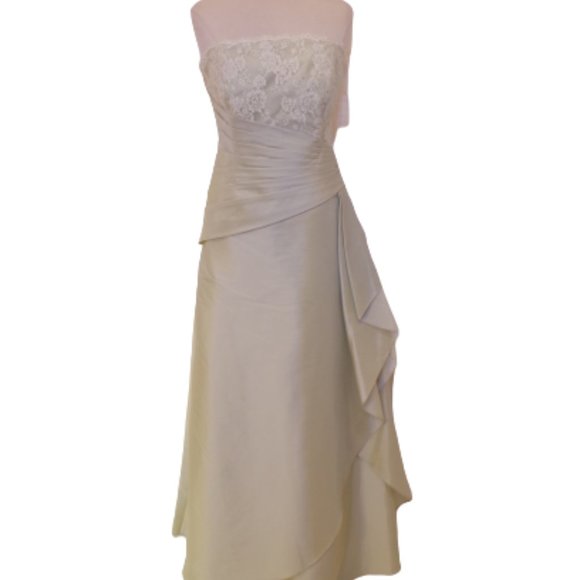 Jade by Jasmine Taffeta/Lace Strapless Gown NEW Sz. 10 - Picture 3 of 9